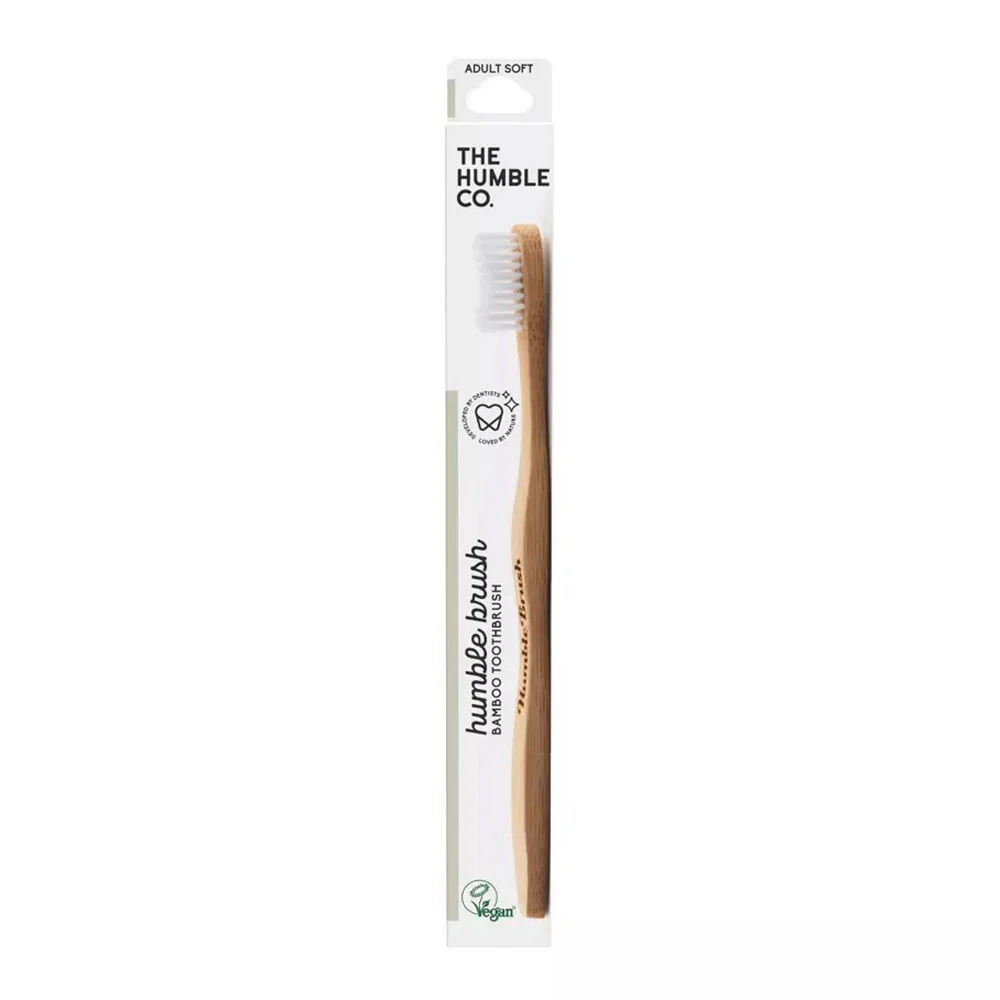 Environmentally Friendly Humble Adult White Soft Toothbrush 1 Ea Enhanced