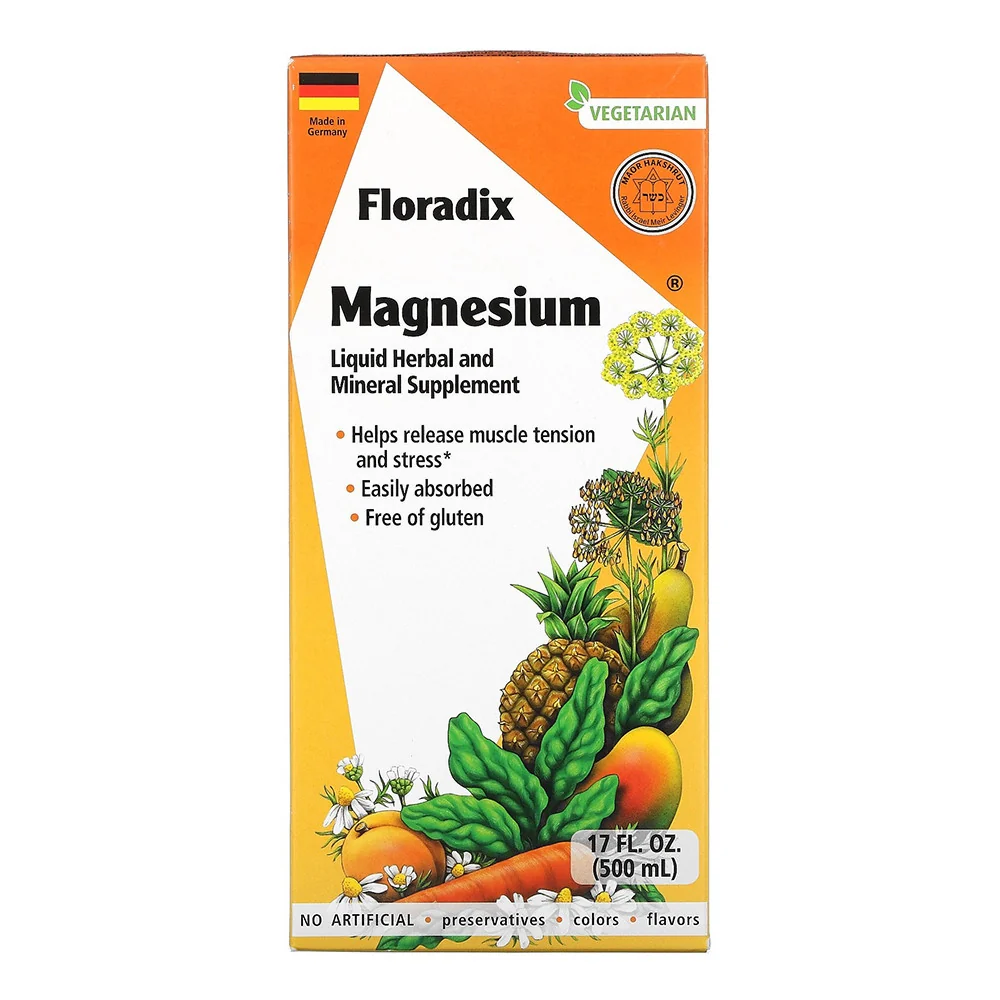 Excellent Floradix Magnesium Vegetarian Liquid Supplement for Muscle and Bone Support 17 Oz Relaxed