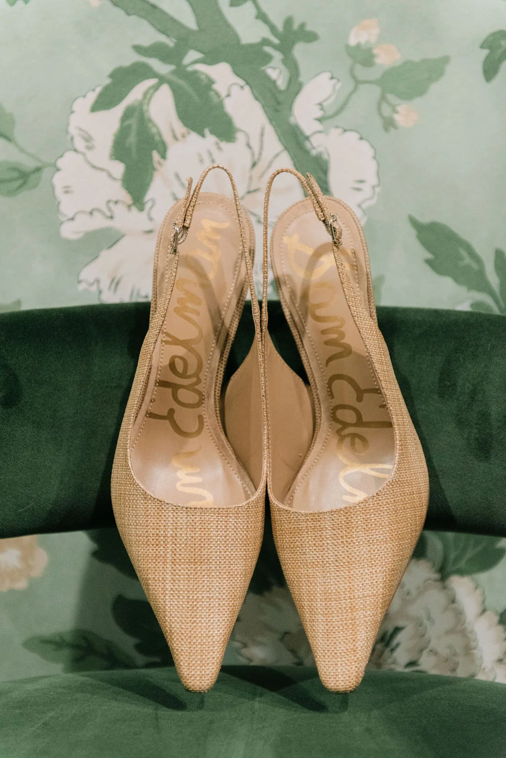 Flexible Sam Edelman Bianka Slingback in Buff Tan Raffia Enhanced