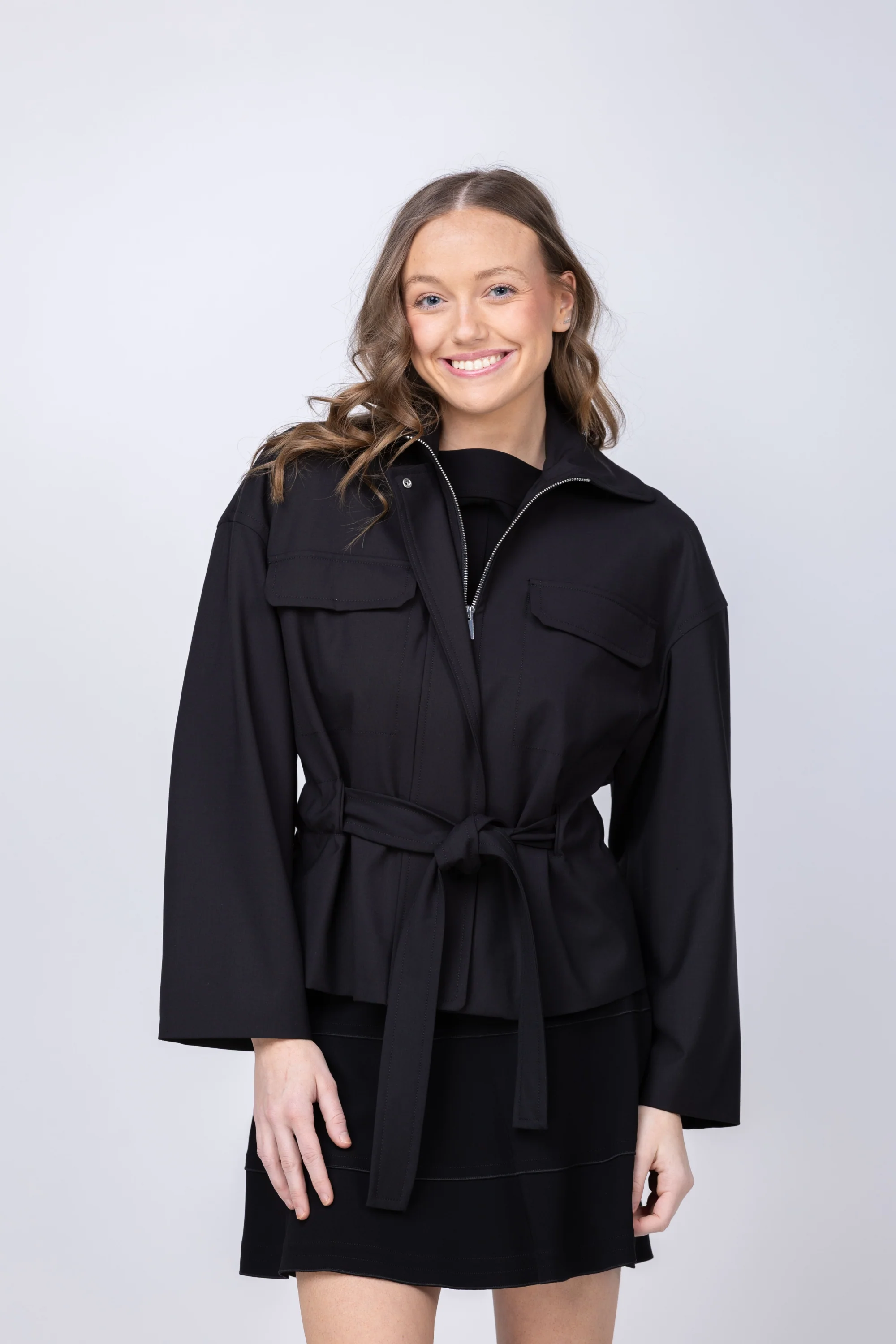 Selected Theory Cinch Flight Jacket in Black Professional