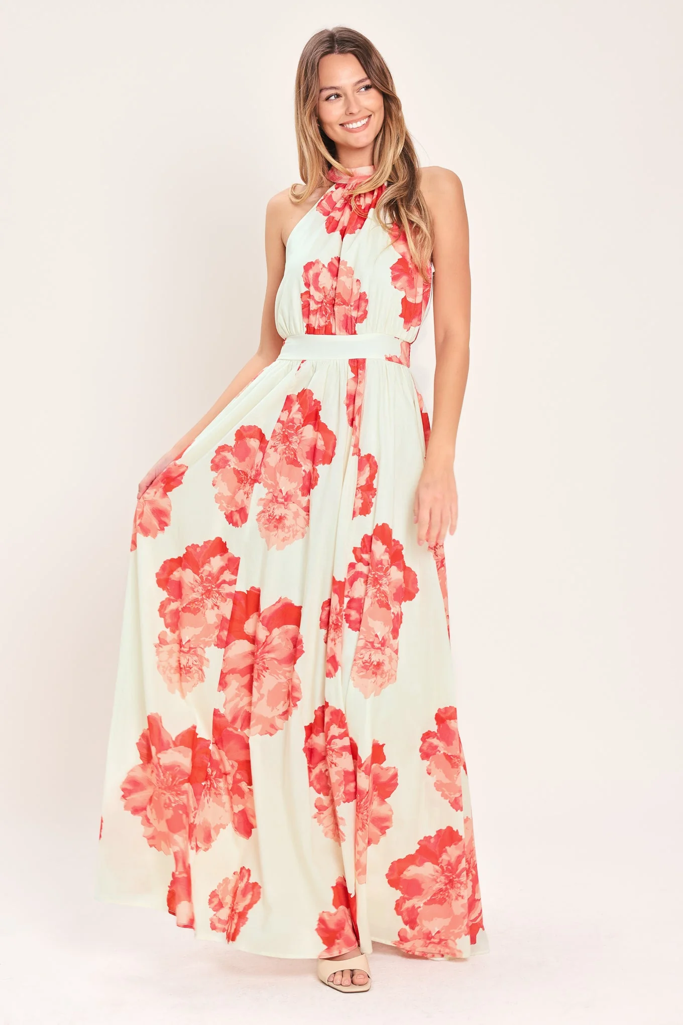 Effective Blooming Love Woven Maxi Dress Solid