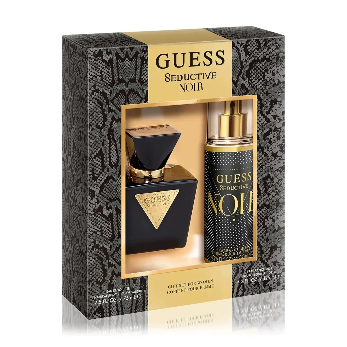 Advanced GUESS Seductive Noir Women's Fragrance Set 2.5 oz EDT 4.2 oz Mist Secure