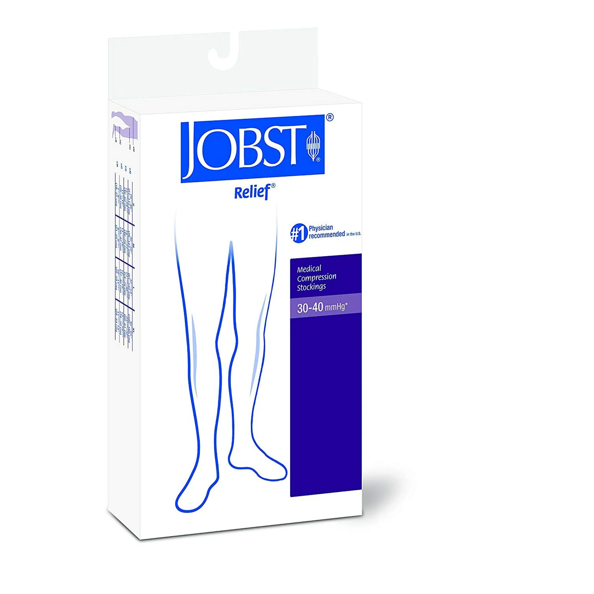 Enhanced Jobst Medical Legwear Stockings Relief Compression Knee High 30-40 Mm Hg Closed Toe Beige Large 1 Ea Expertly Made