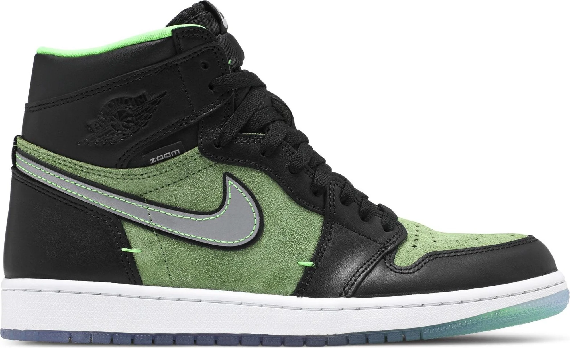 Classic Air Jordan Men's Retro 1 High 'Zoom Zen Green' Sneakers Exceptional