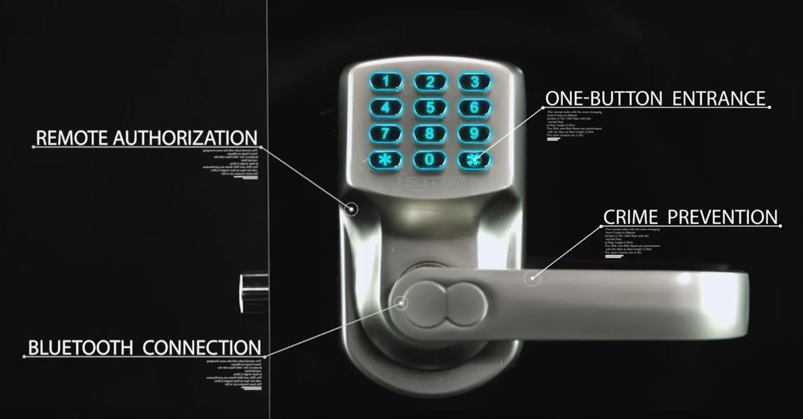 Unique Modern Bluetooth Smart Phone Door Entry Lock for Right Hand Doors Verified