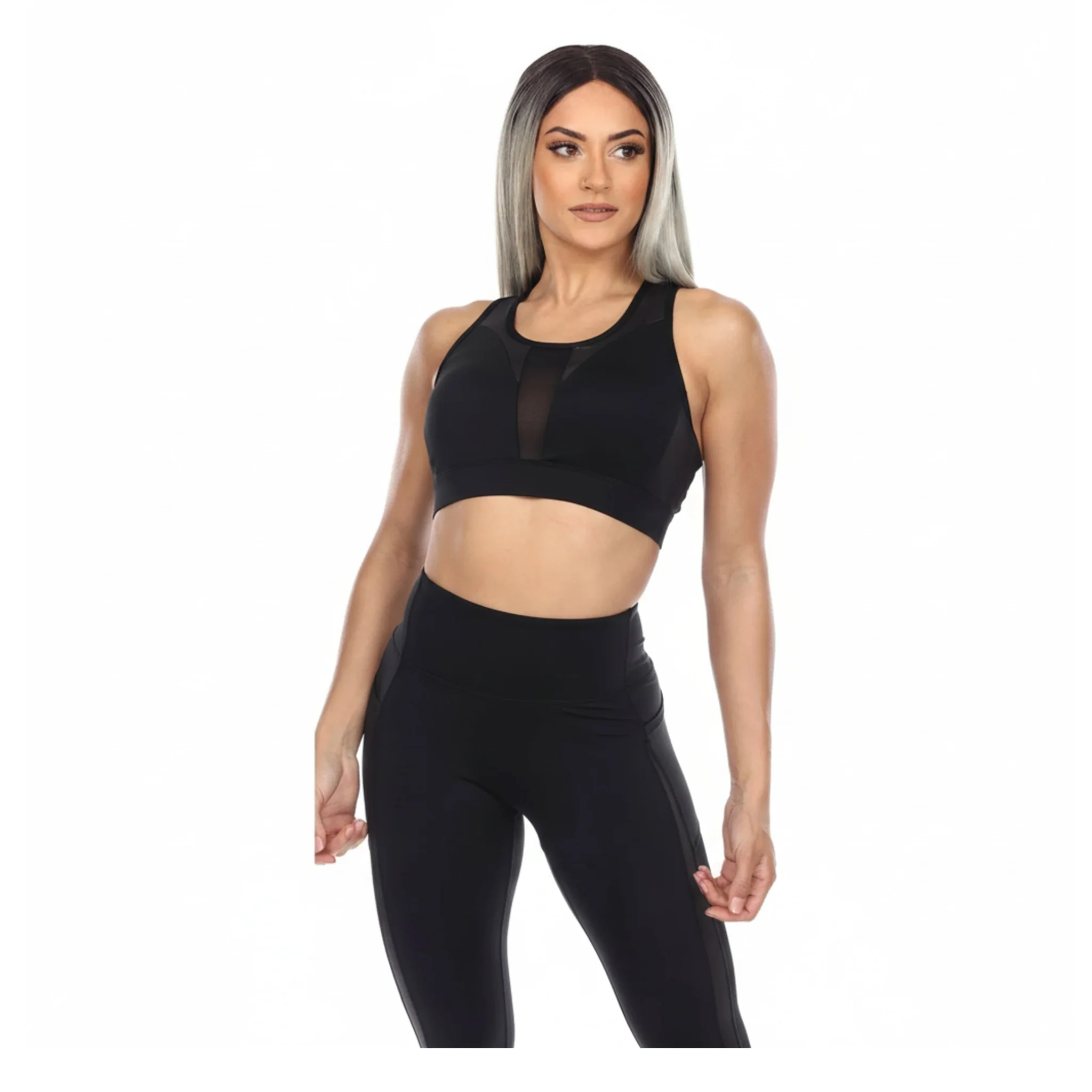 Clean White Mark Women's Racer Back Sports Bra Traditional