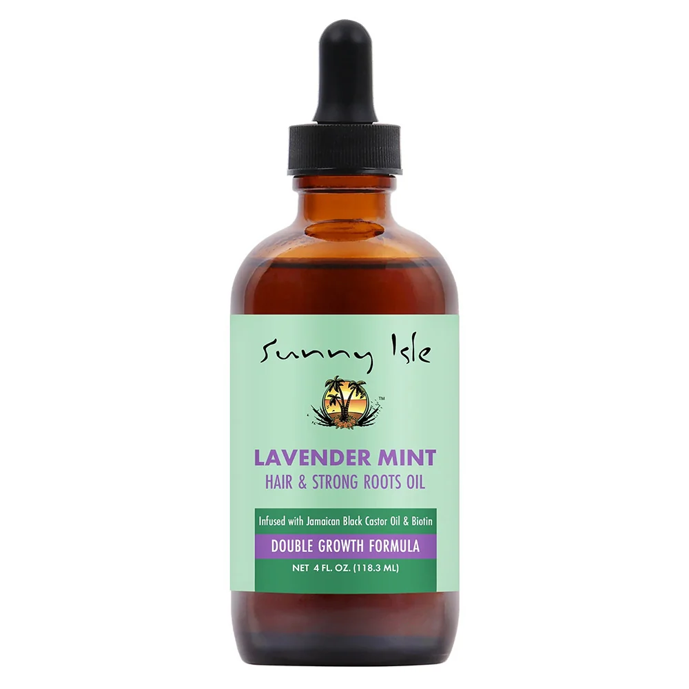 Unique Sunny Isle Lavender Mint Hair and Strong Roots Hair Oil 4Oz 118.3ml Elite