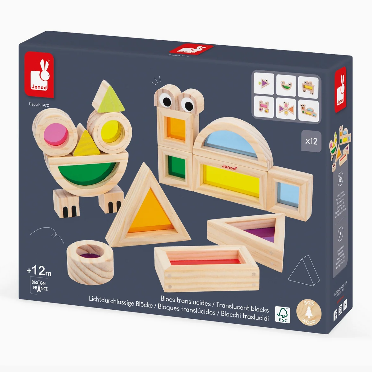 Casual Translucent Blocks Comfortable