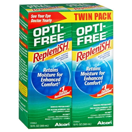 Carefully Designed Opti- Replenish Solution For Contact Lenses - 2 X 10 Oz Quality