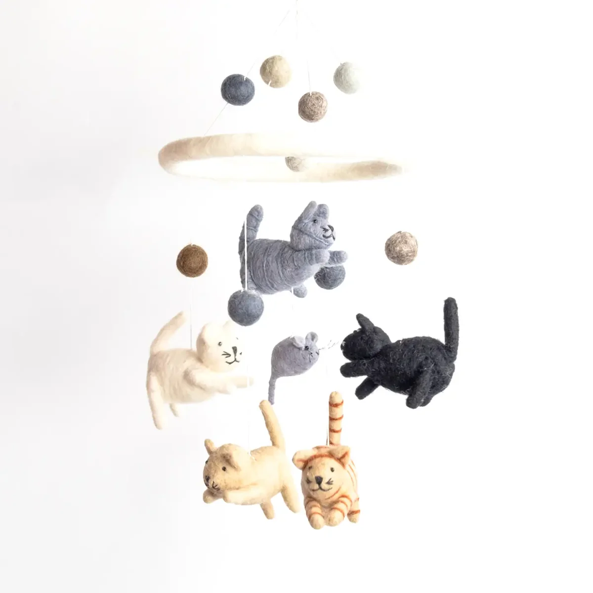Outstanding Felt Mobile Cats Mouse Original
