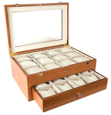 Traditional Large Oak Watch Storage Box Quality