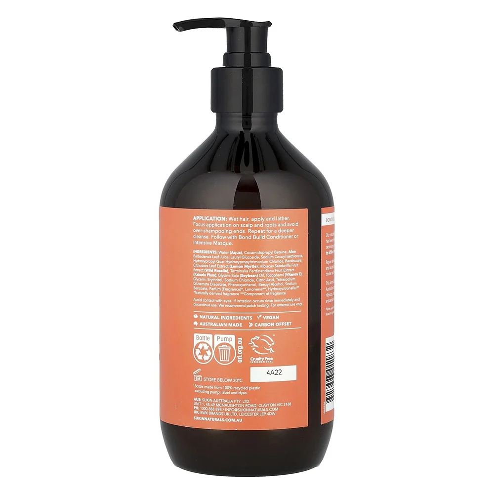World-Class Sukin Hair Care Bond Build Repair Strength Shampoo 16.9Oz 500ml Durable