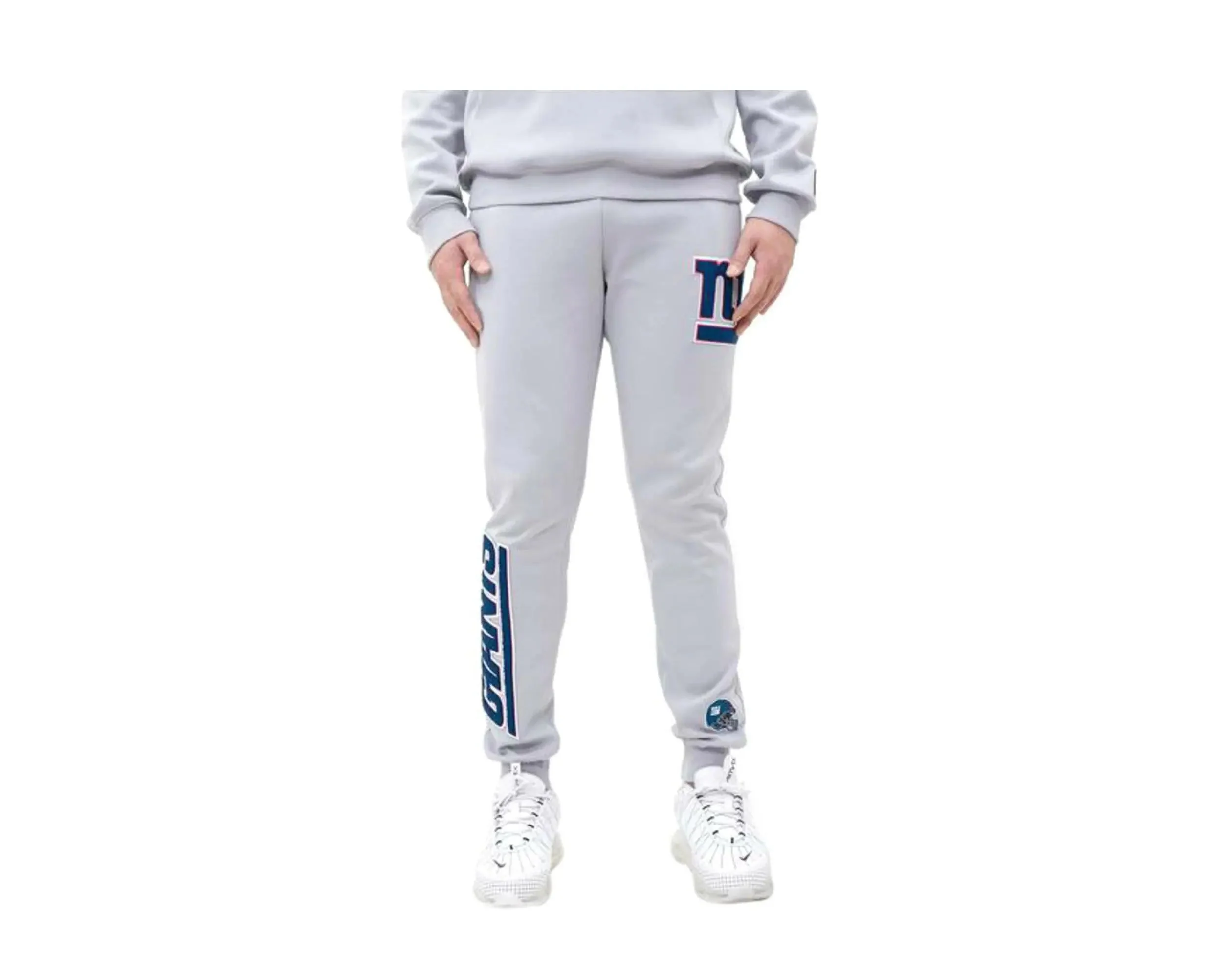 Exclusive Pro Standard NFL New York Giants Logo Blended Men Jogger Pants Grey Healthy