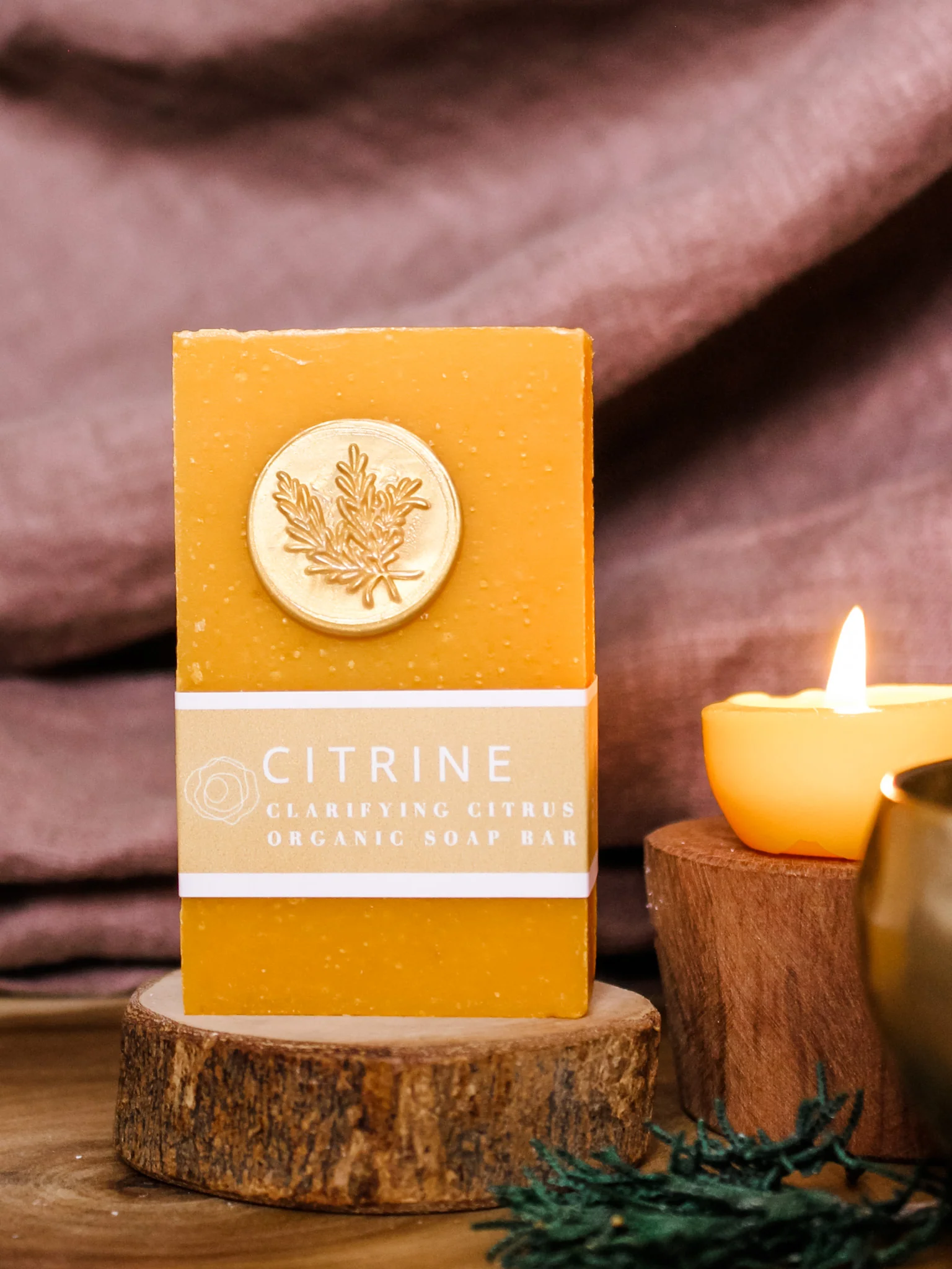 Environmentally Friendly Citrine Clarifying Citrus Organic Bar Soap Relaxed