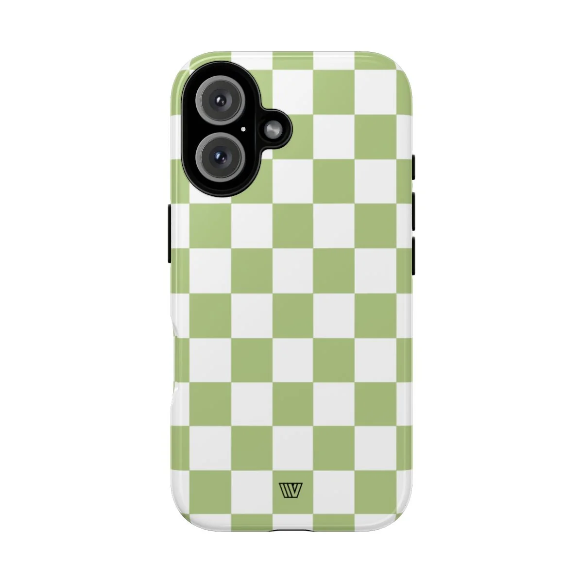 Premium Material PALE OLIVE WHITE CHECKERBOARD Tough Phone Case Exclusive