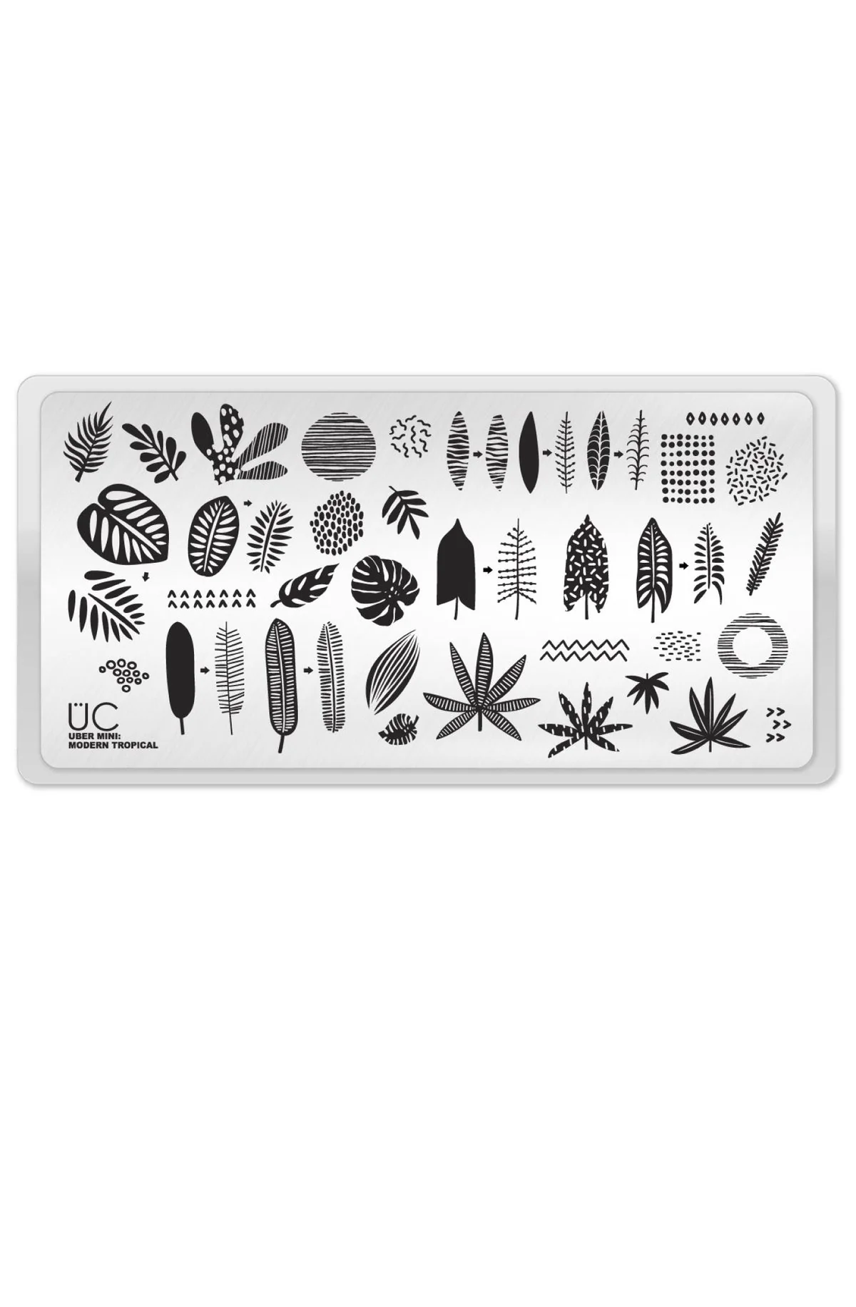 Stylish Modern Tropical - Uber Chic Mini Stamping Plate Trendy