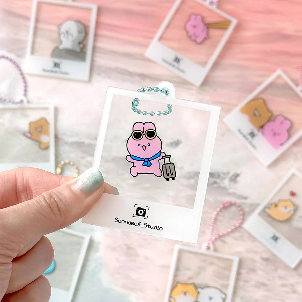 Traditional Soondeok Friends Photo Frame Keyring Fine