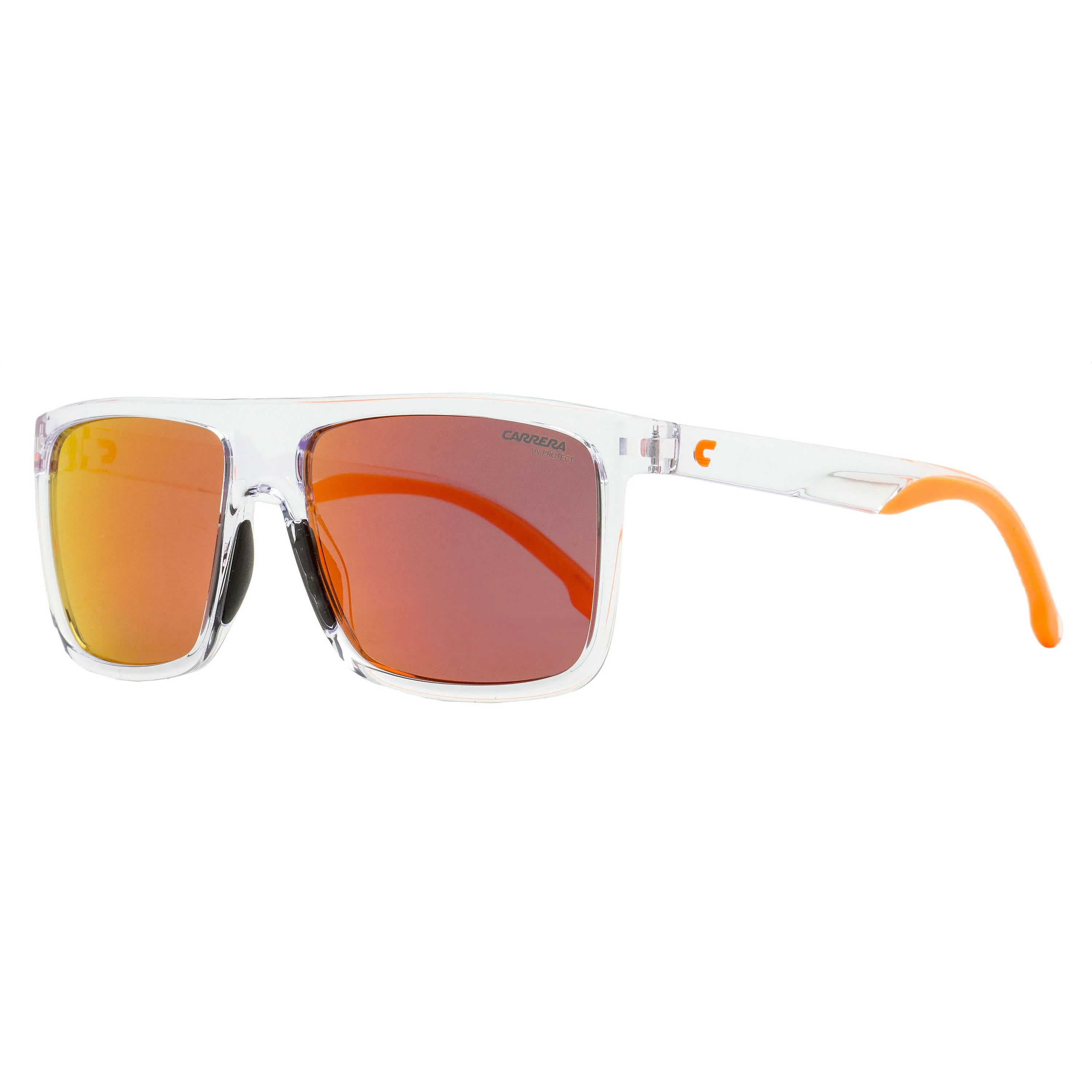 Trusted Carrera Flat-Top Rectangular Sunglasses 8055 S 900UZ Crystal Orange 58mm Casual