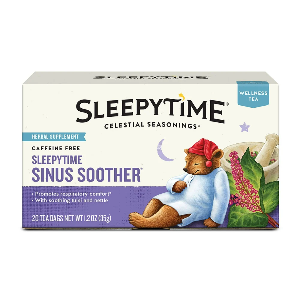 Natural Celestial Seasonings Sleepy Time Sinus Soother Herbal Wellness Tea Bags 20 Ea Specialty