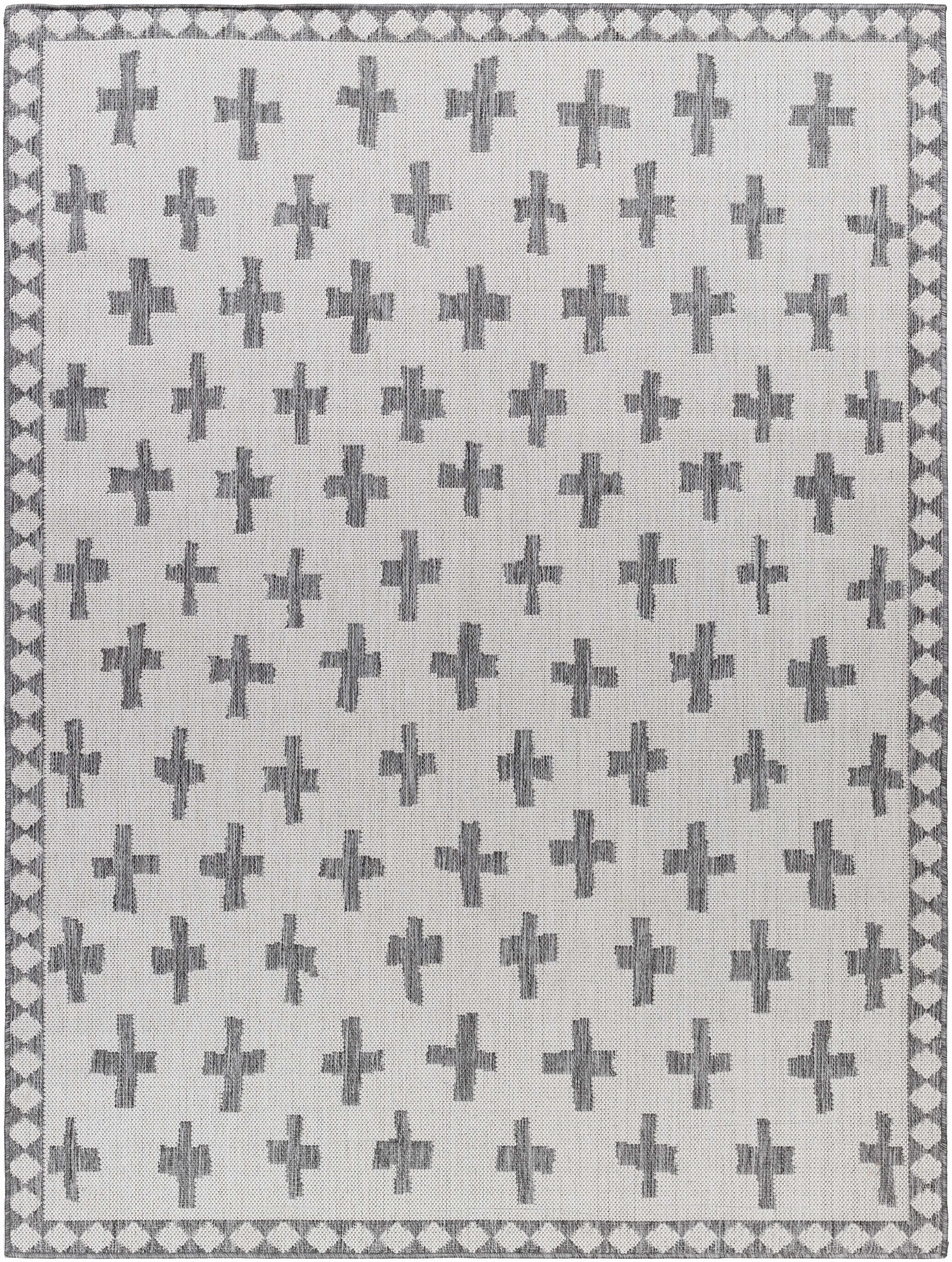 First-Class Kyna Gray Outdoor Area Rug - Specialty