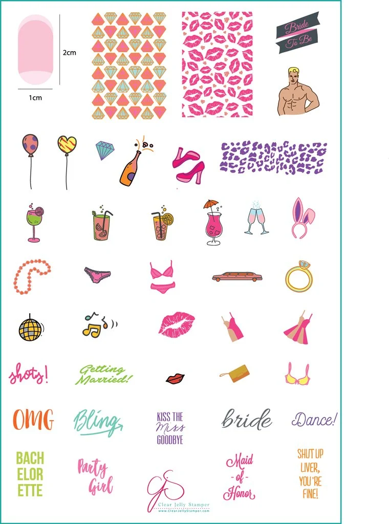 Elegant Kiss The Miss Goodbye CjS-71 - Clear Jelly Stamping Plate Practical