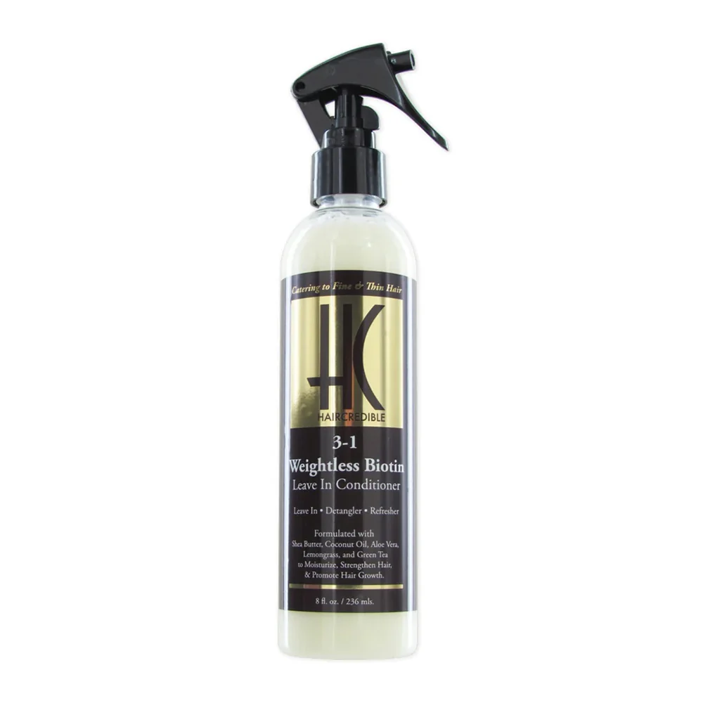 Enhanced Haircredible 3 in 1 Weightless Biotin Leave In Conditioner 8Oz 236ml Environmentally Friendly