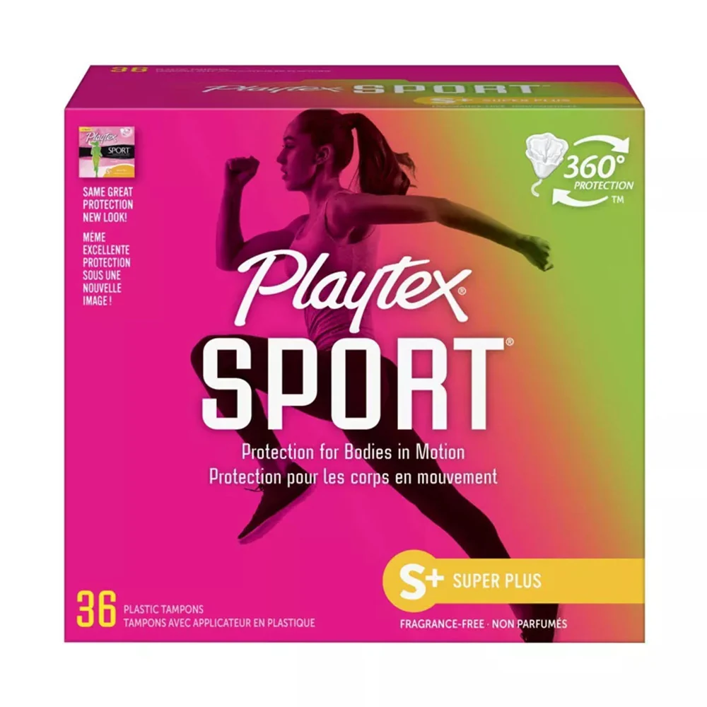 Powerful Playtex Sport Tampons Super Plus Plastic Unscented 36 Ea Green