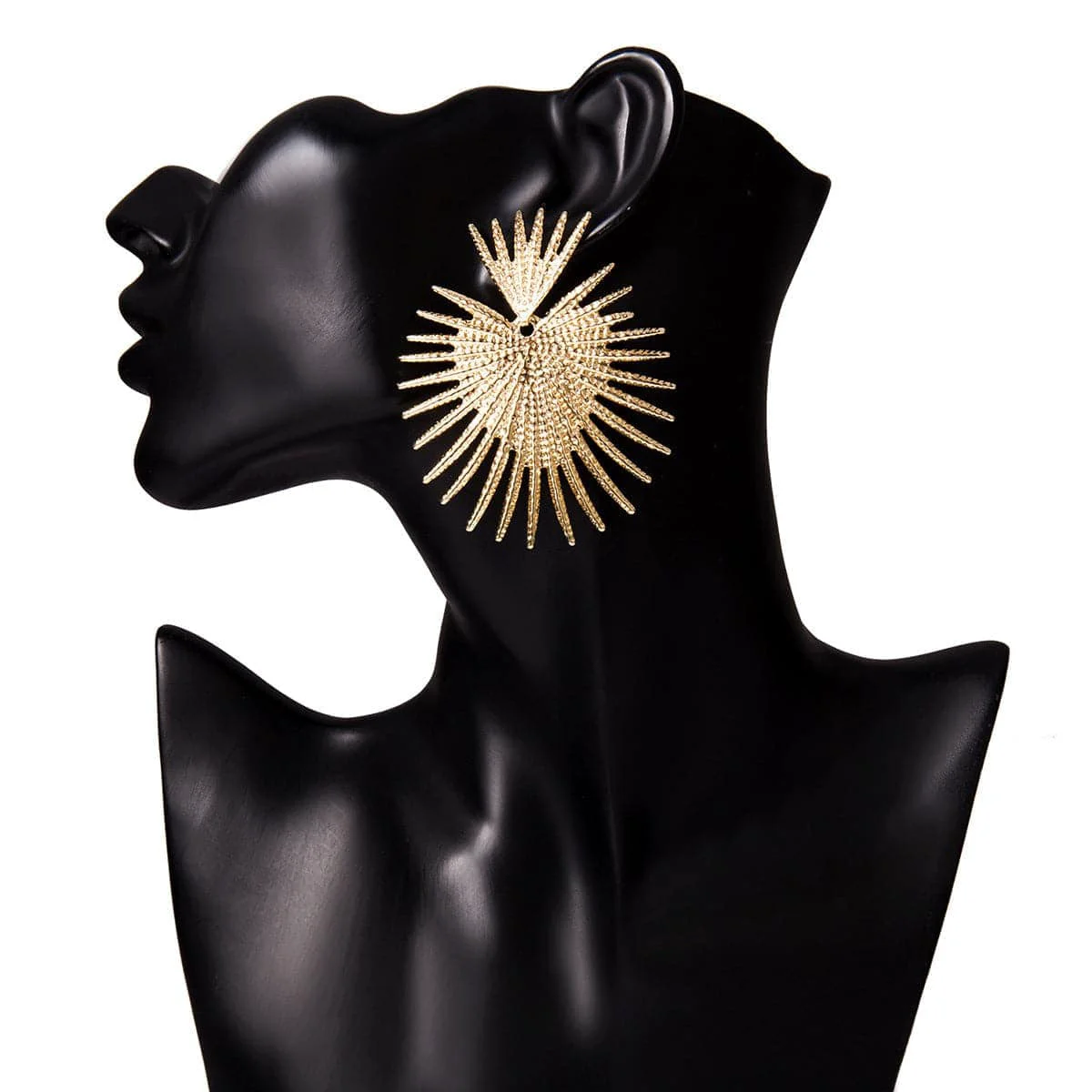 Authentic Goldtone Spikey Heart Dangle Earrings Advanced