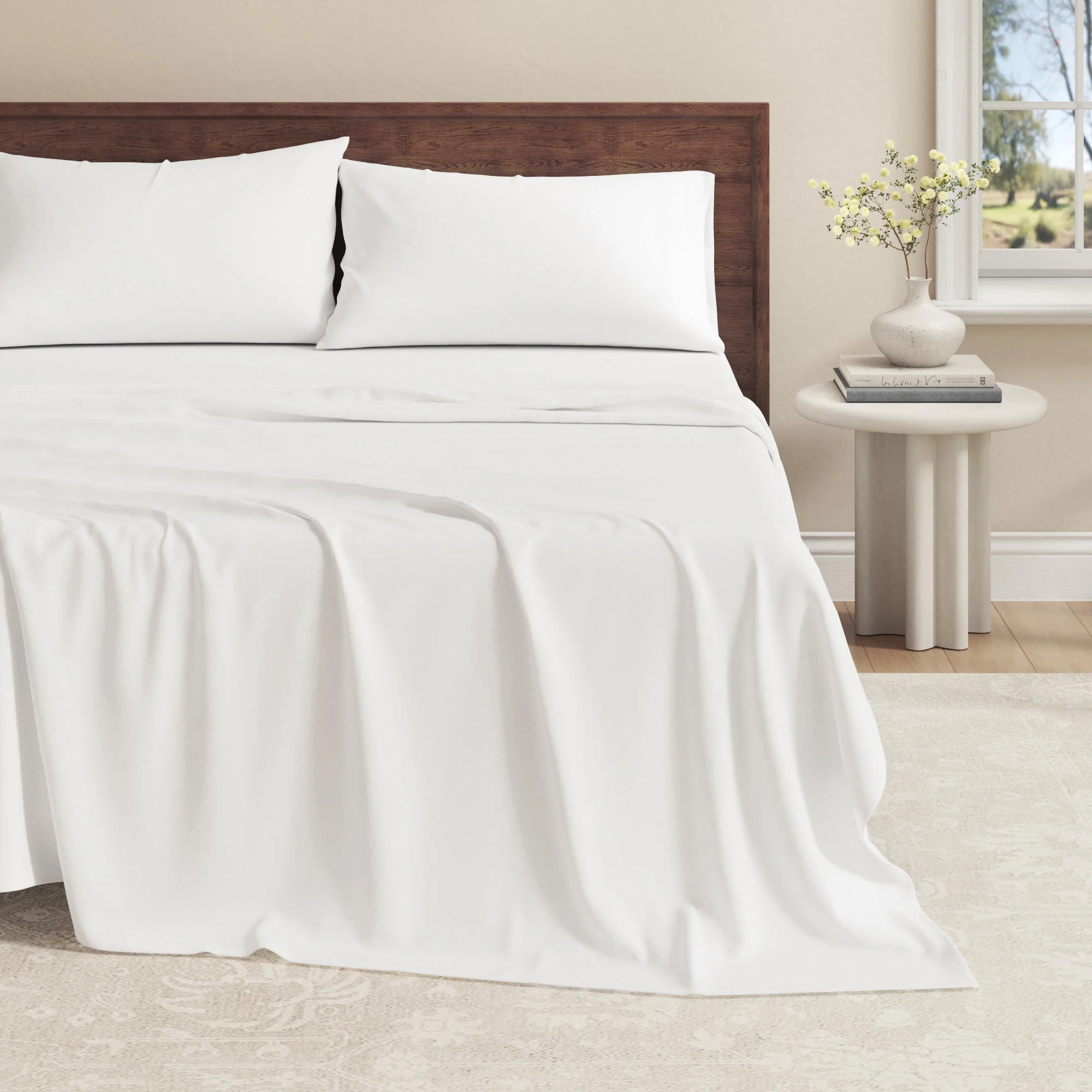 Smooth Viscose from Bamboo Cotton Blend Jersey Knit Sheets First-Class