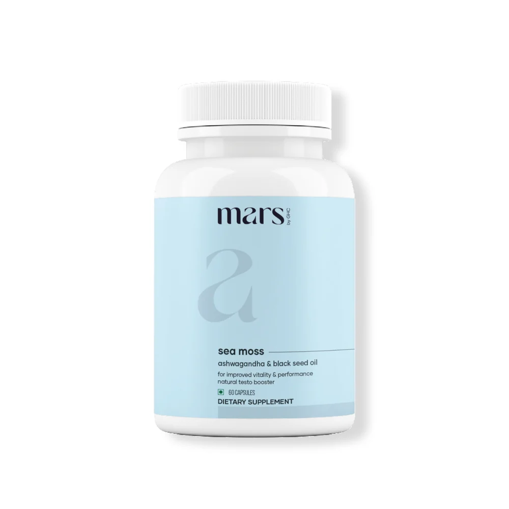 Recyclable Mars Natural Sea Moss Caps Powered with Ashwagandha Black Seed Vitamin D3 Authentic