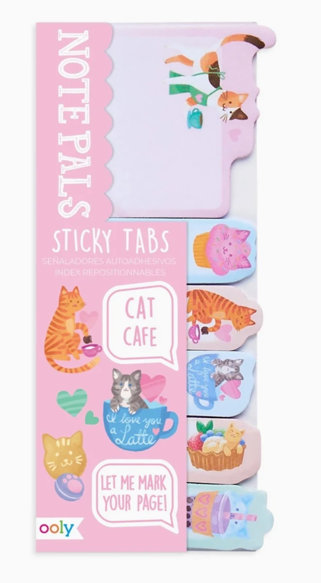 Convenient Note Pals Sticky Tabs Cat Cafe Premium Material