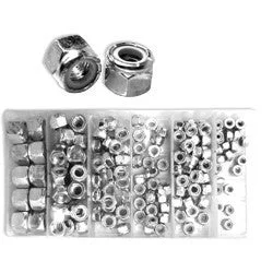 Efficient Box of 150 Piece Nylon Locknut Assortment Kit SAE Metric Assorted Sizes Recyclable