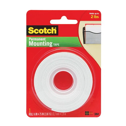 Long-Lasting 3M Scotch Permanent Mounting Double Sided Tape 1 Ea Healthy