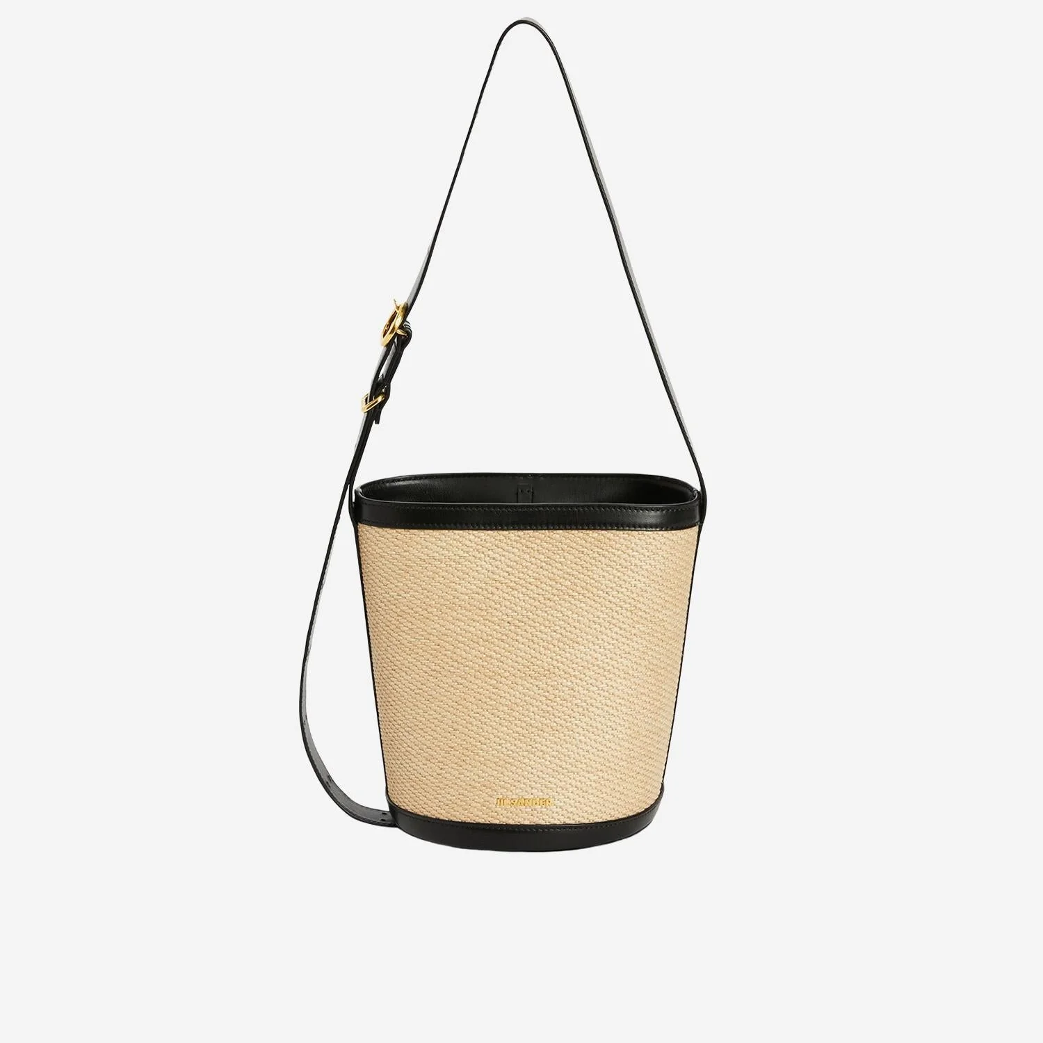 Traditional Canno Bucket Bag in Leather and Rafia Fine Crafted
