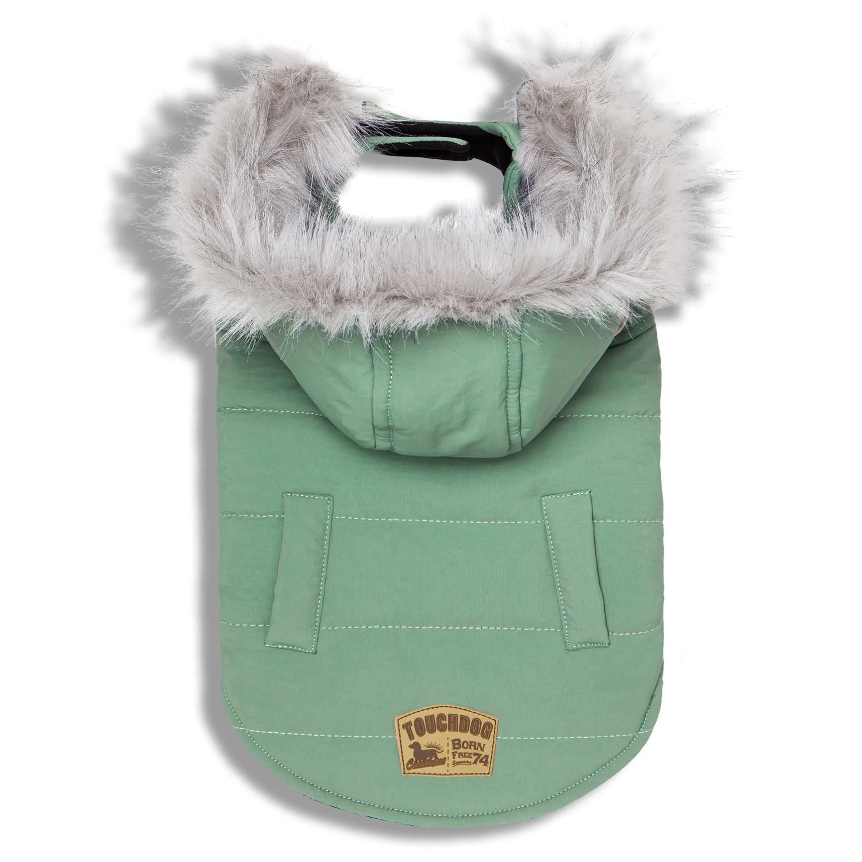 User-Friendly Pet Life Touchdog 'Eskimo-Swag' Duck-Down Parka Dog Coat Soft