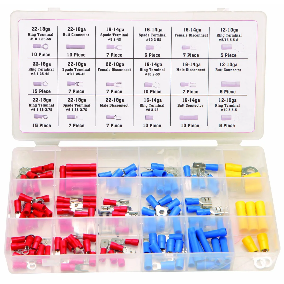 Detailed 150PC Electrical Terminal Connector Assortment Kit Professional