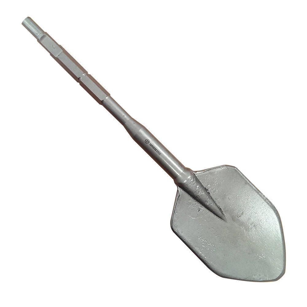 Original Pointed Clay Spade Shovel for Hex Spline Drive Rotary Roto Hammer Optimized