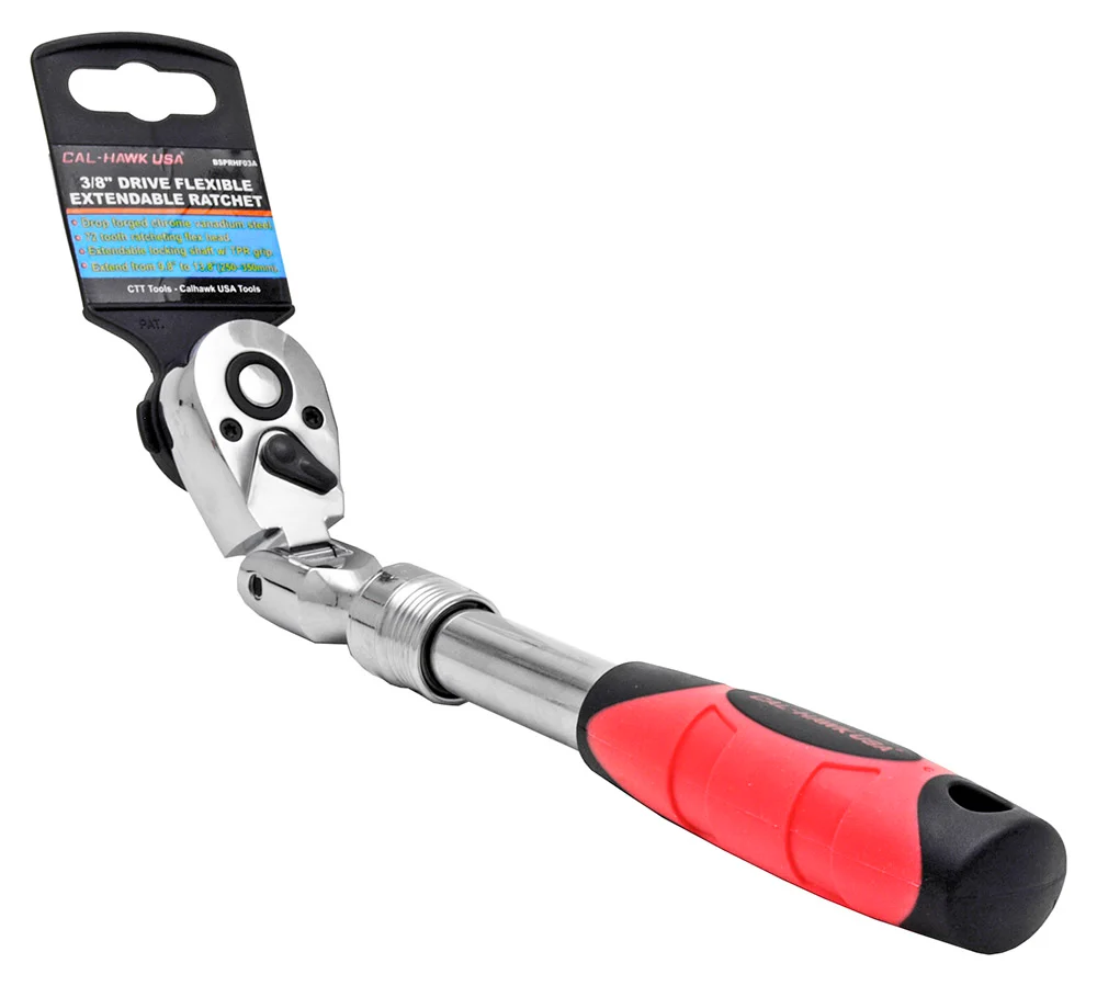 Quality Heavy Duty 3 8 Flexible Extendable Socket Ratchet Handle w Cushion Grip High-Grade