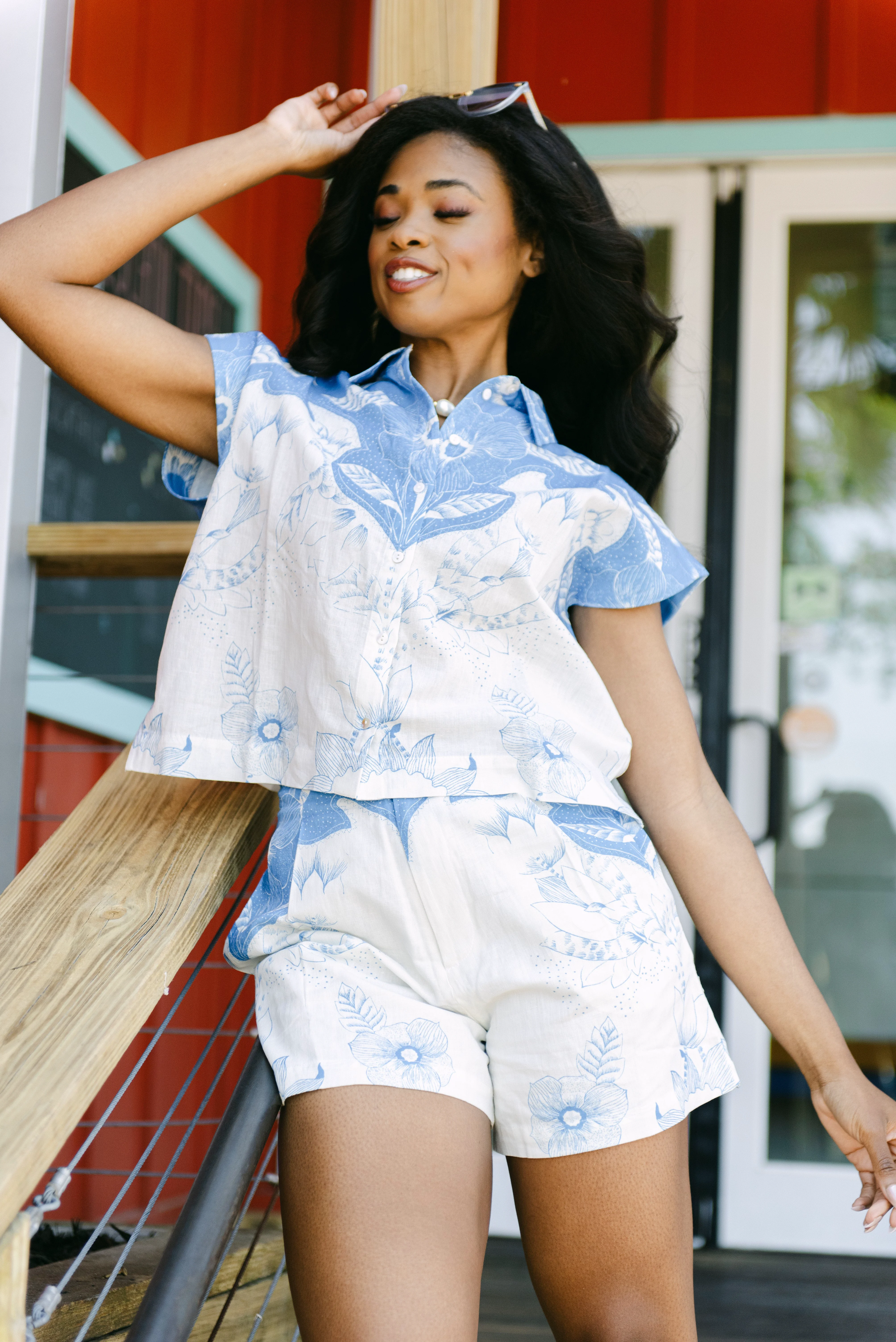 Crafted Cleobella Sebastian Short in Celestia Print Solid