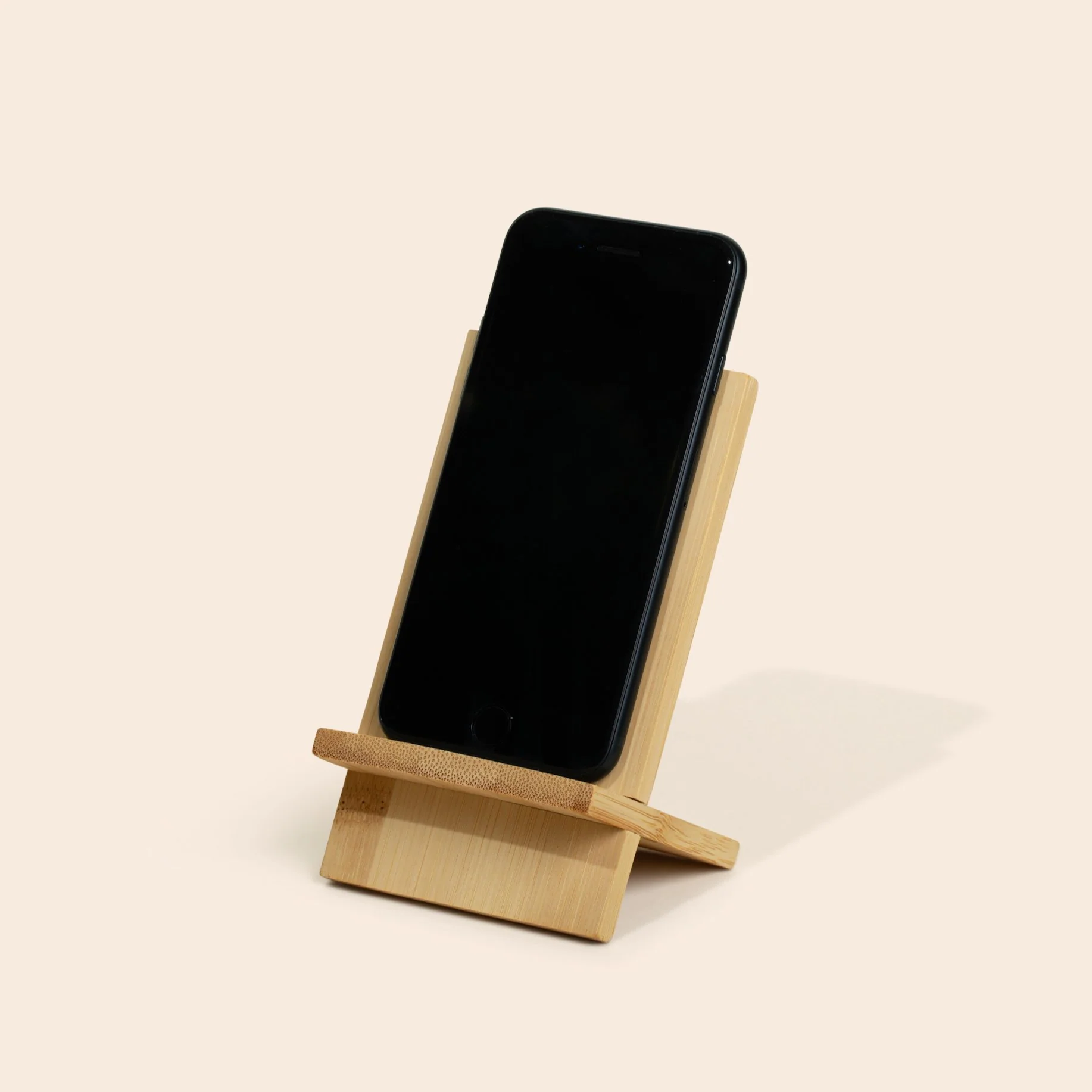 Relaxed Bamboo Phone Stand Flexible