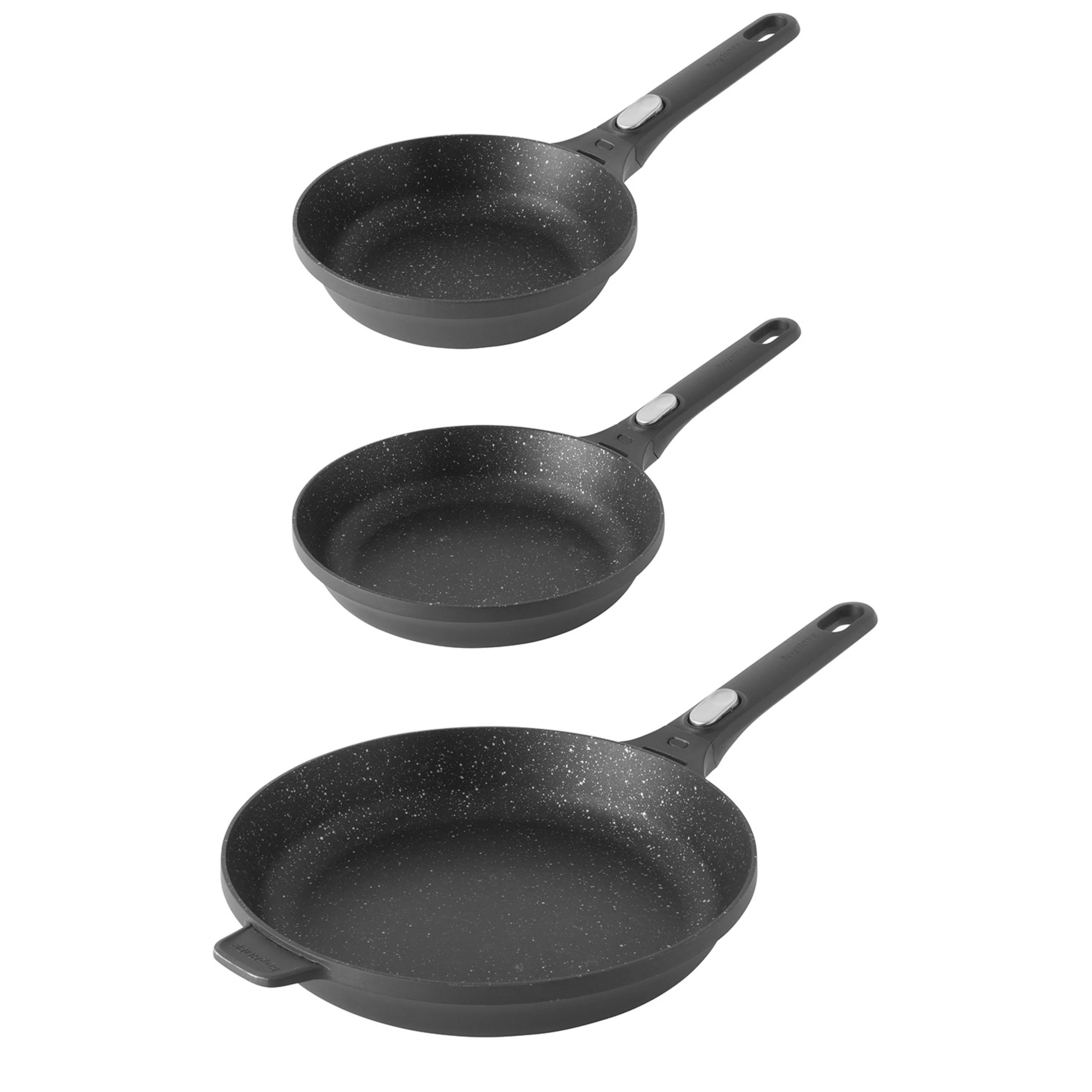 Solid BergHOFF GEM 3Pc Nonstick Cast Aluminum Fry Pan Set Trendy