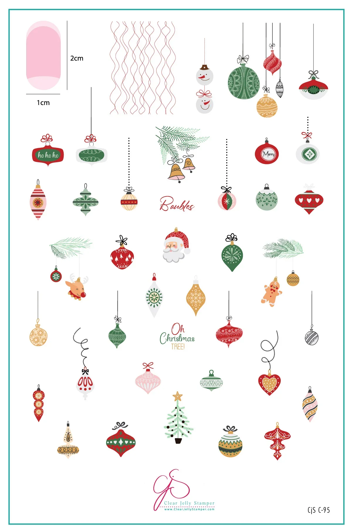 Minimalist Oh Christmas Tree CjSC-95 - Clear Jelly Stamping Plate First-Class