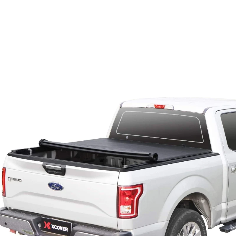 Detailed Retractable Pickup Truck Roll Up Tonneau Tri Fold Bed Cover 5.6 FT Premium Material