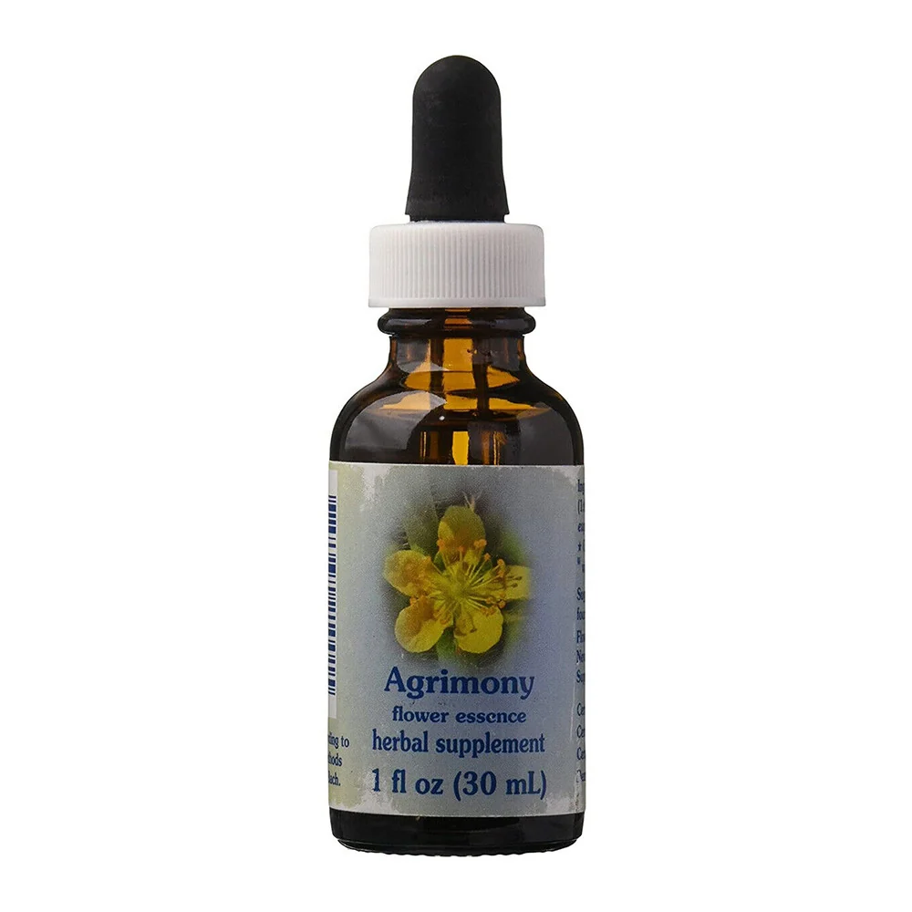 Eco-Friendly Flower Essence Healing Herbs Organic Agrimony Dropper 1 Oz Minimalist