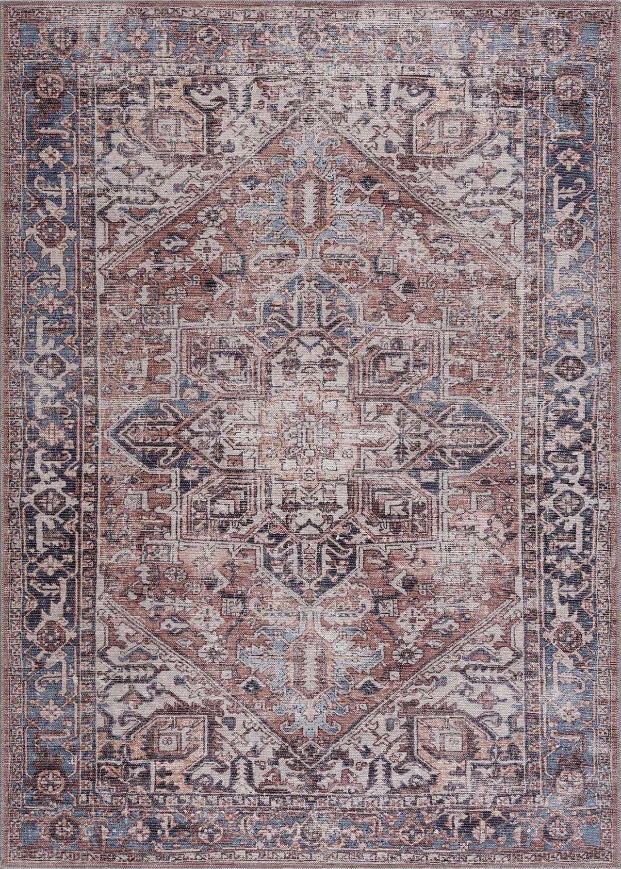 Optimized Viho Vintage Flat Pile Washable Rug - Easy-to-Use