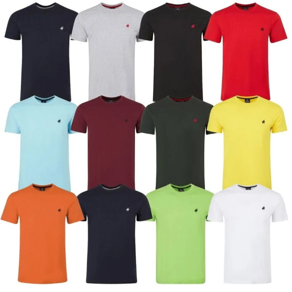 Certified 5-Pack Men's Short Sleeve Crew Neck T-Shirts Classic Cotton First-Class