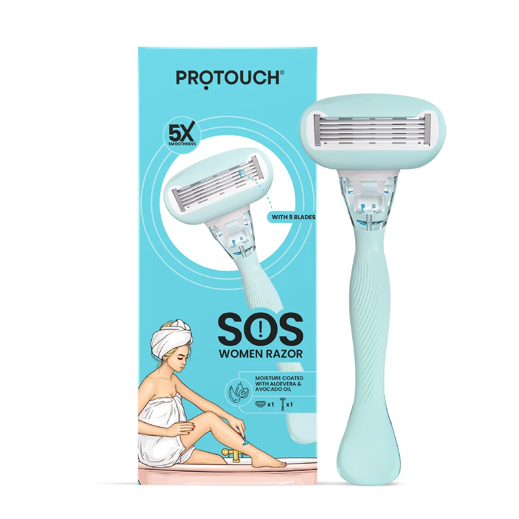 Dependable SOS Women Razor Painless One Stroke Hair Removal Razor 5-Blade Technology Modern