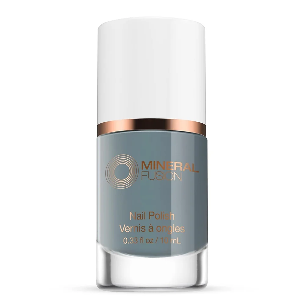 Effective Mineral Fusion Nail Polish Take it Easy Long Lasting Vibrant Color Blue Grey Paraben 0.33Oz 10ml User-Friendly