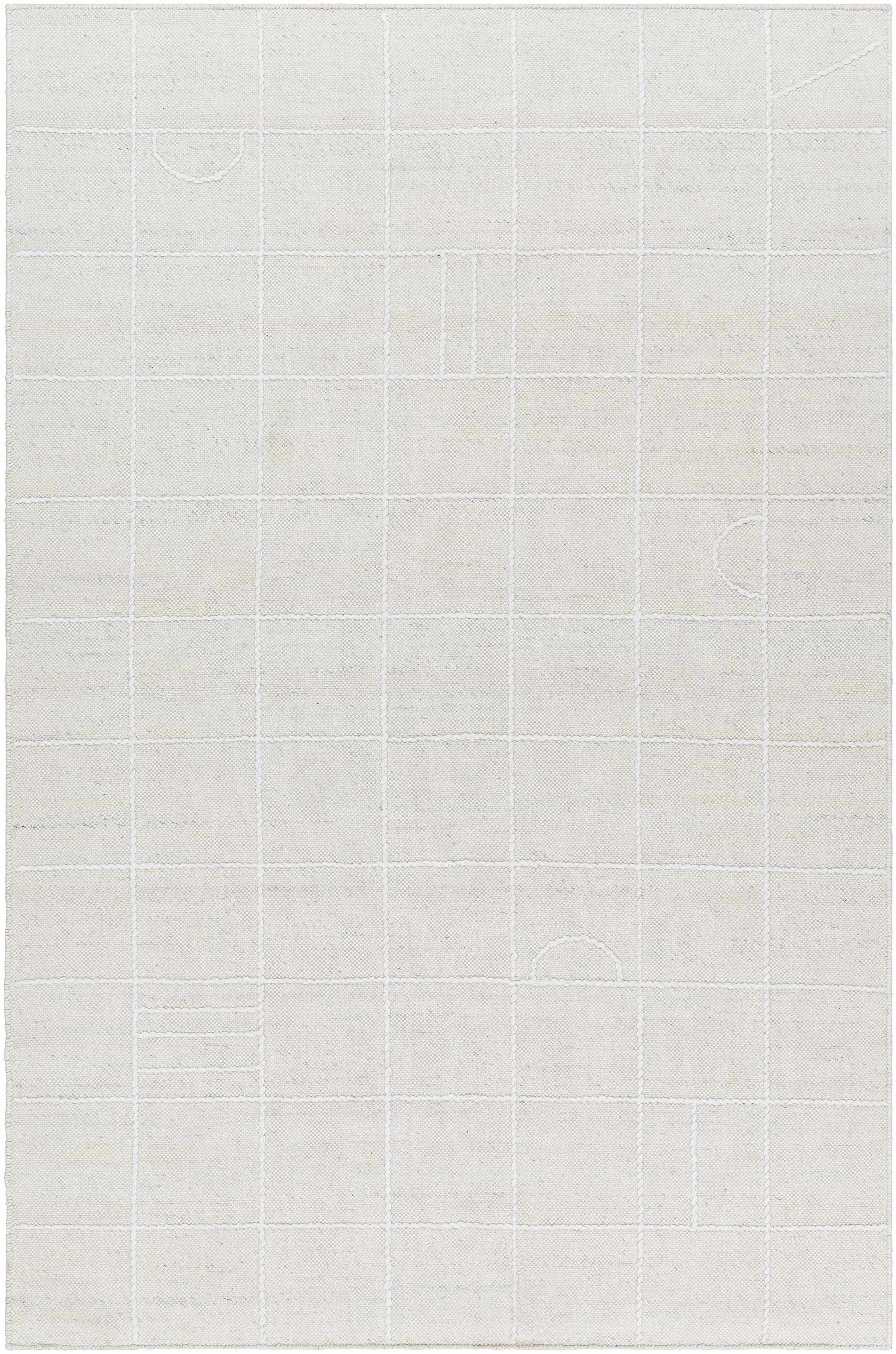 Soft Tieve Off White Checkered Area Rug Quality