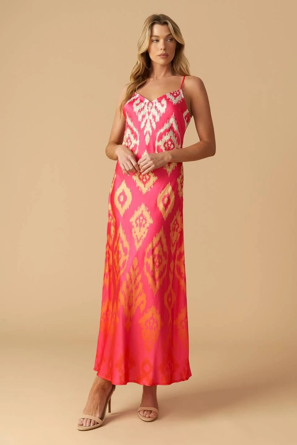 Traditional Diamond Girl Woven Slip Dress Sophisticated
